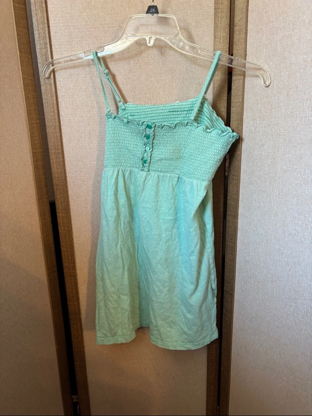 FINAL MARKDOWN GirlsOld Navy Mint Green Smocked Spaghetti Strap Dress Large